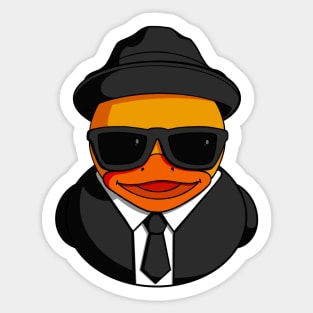 Blues Brother Rubber Duck Sticker